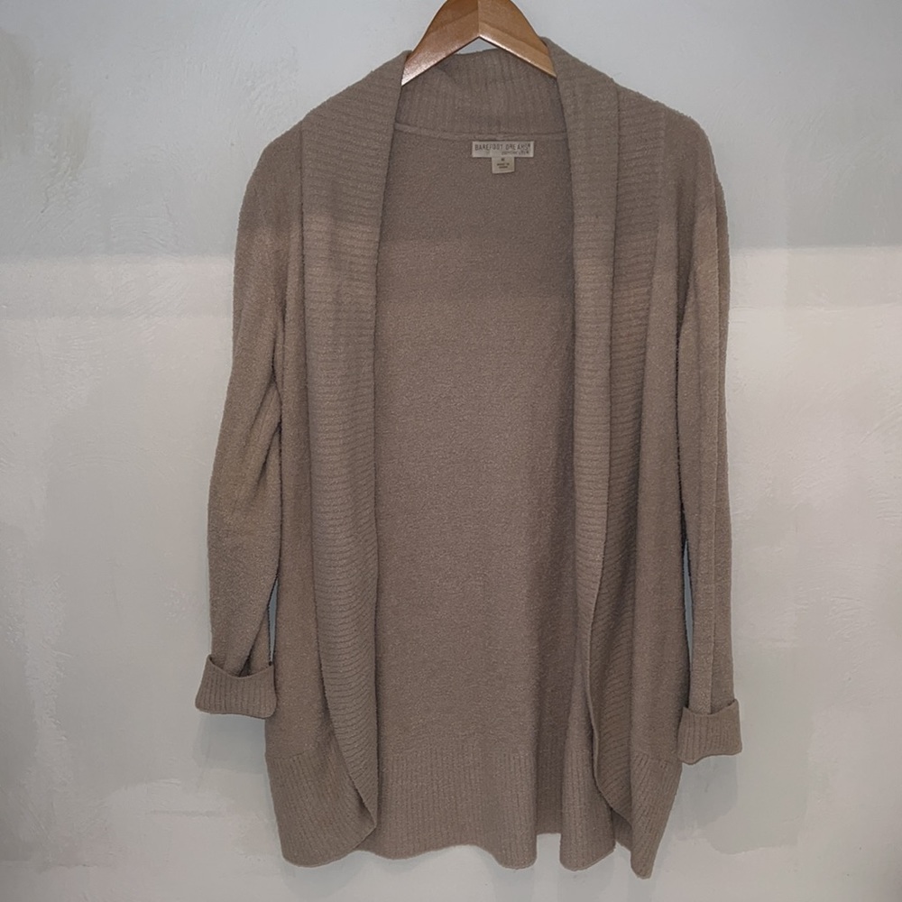 Barefoot Dreams CozyChic Lite Circle Taupe Medium Cardigan